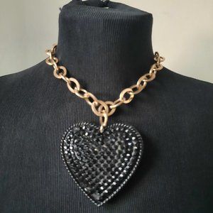 Tarina Tarantino Big Love Pave Heart Necklace